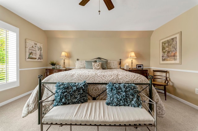 28022 Ashland Ave, Harrison Township, MI 48045 - carpeted bedroom featuring multiple windows, baseboards, and a ceiling fan