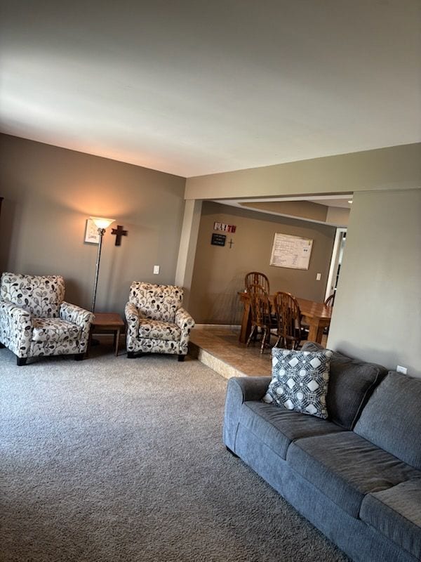 view of carpeted living room