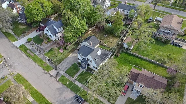 aerial view of property's location featuring nearby suburban area