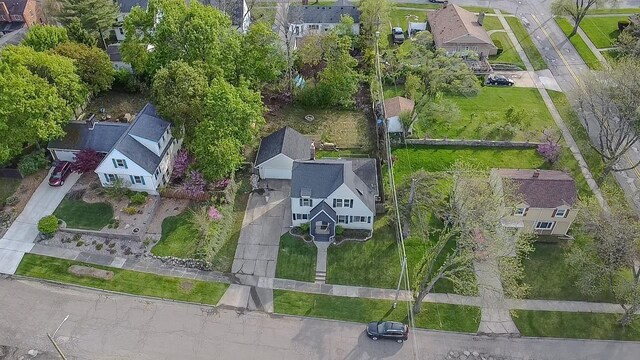 aerial perspective of suburban area