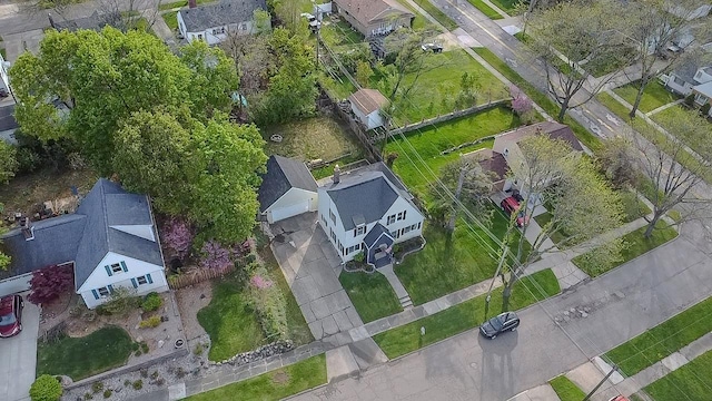 aerial view of residential area