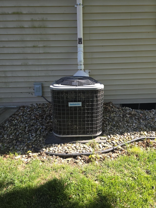 exterior view of central air condition unit