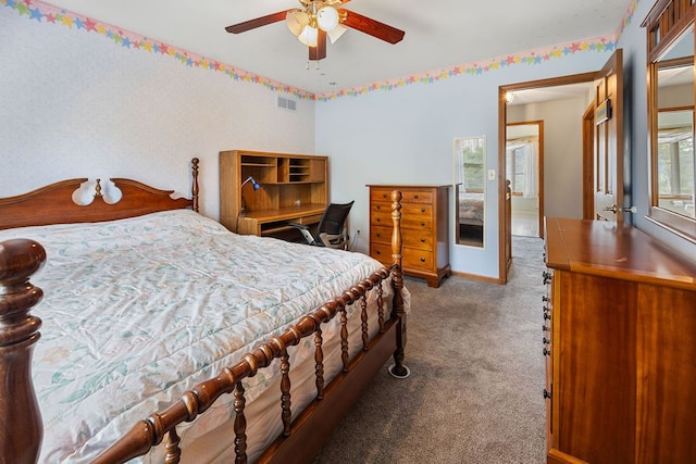 34570 Navin Ct, Livonia, MI 48152 - carpeted bedroom featuring a ceiling fan and baseboards