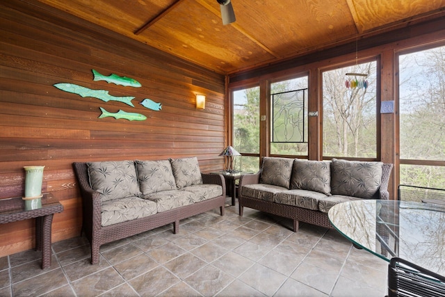 sunroom / solarium featuring an outdoor hangout area
