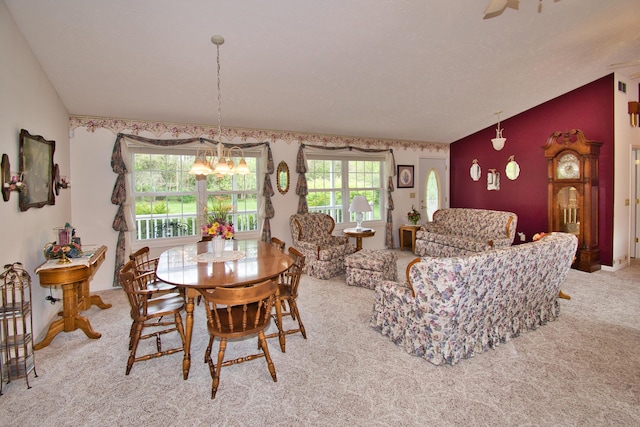 2688 White St, Niles, MI 49120 - dining space with carpet flooring, healthy amount of natural light, and a chandelier