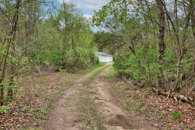2688 White St, Niles, MI 49120 - view of dirt / gravel road featuring a forest view