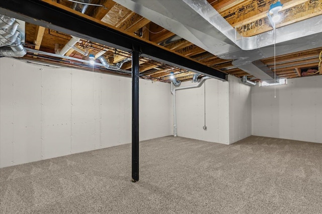5949 High Point Ct, Brighton, MI 48116 - unfinished below grade area featuring carpet flooring