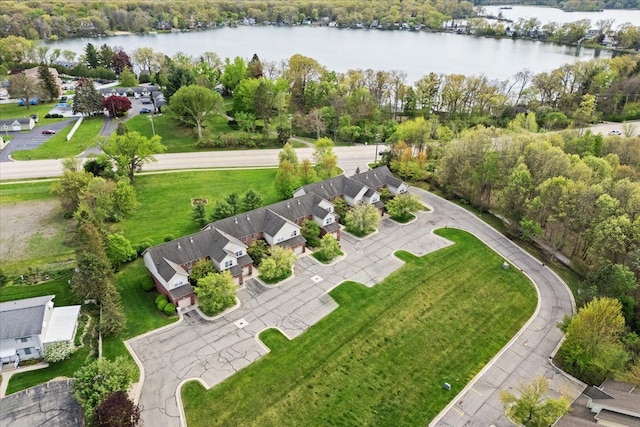 5949 High Point Ct, Brighton, MI 48116 - aerial perspective of suburban area featuring a large body of water