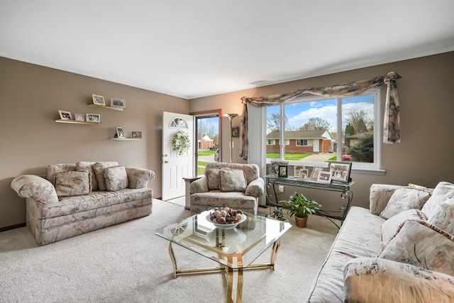 view of carpeted living room
