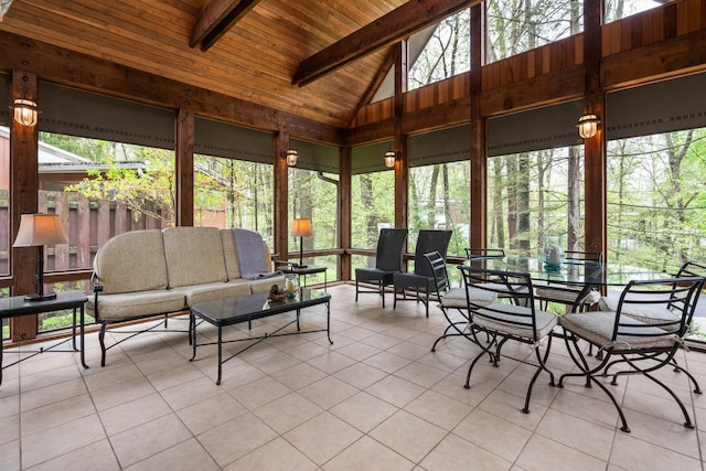 view of sunroom