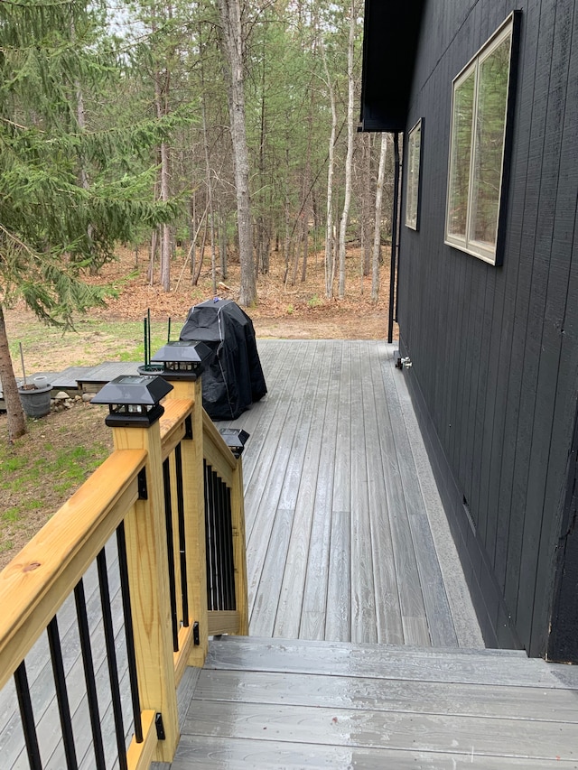 15205 Riverview Rd SE, Grayling, MI 49738 - view of wooden terrace