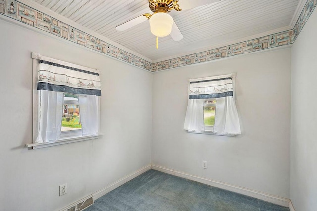 220 S Berrien St, New Buffalo, MI 49117 - unfurnished room featuring plenty of natural light, carpet, baseboards, and ceiling fan