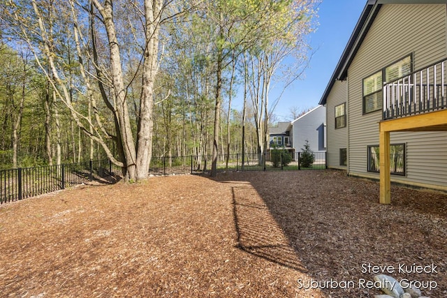 view of fenced backyard