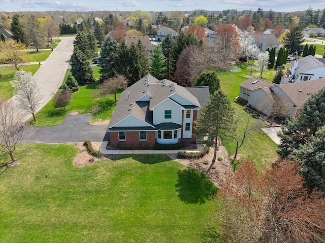 aerial view of residential area