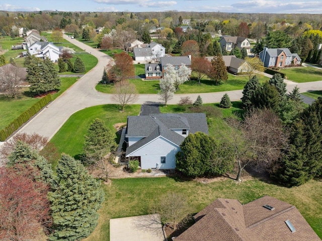 aerial view of residential area