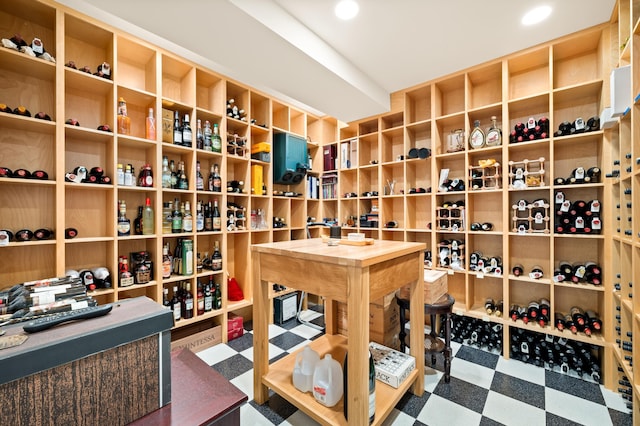 50102 Alpine Blvd, New Buffalo, MI 49117 - wine cellar featuring tile patterned floors and recessed lighting
