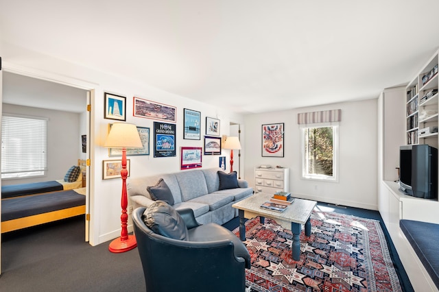 50102 Alpine Blvd, New Buffalo, MI 49117 - carpeted living area with baseboards