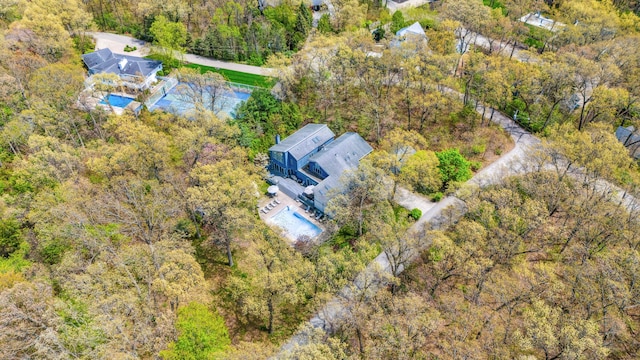 50102 Alpine Blvd, New Buffalo, MI 49117 - aerial view of property and surrounding area with a pool