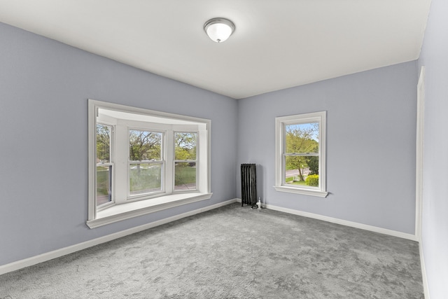 1881 W Grand Blvd, Detroit, MI 48208 - carpeted empty room featuring radiator heating unit and baseboards