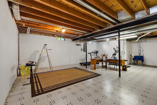1708 Tremont Rd, Canton, MI 48188 - unfinished basement featuring tile patterned floors
