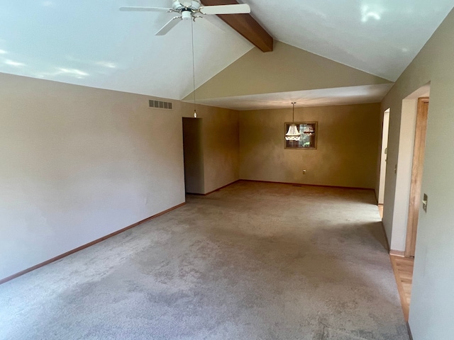 49421 Northwood, Shelby Twp, MI 48315 - unfurnished room featuring light colored carpet, ceiling fan, and baseboards