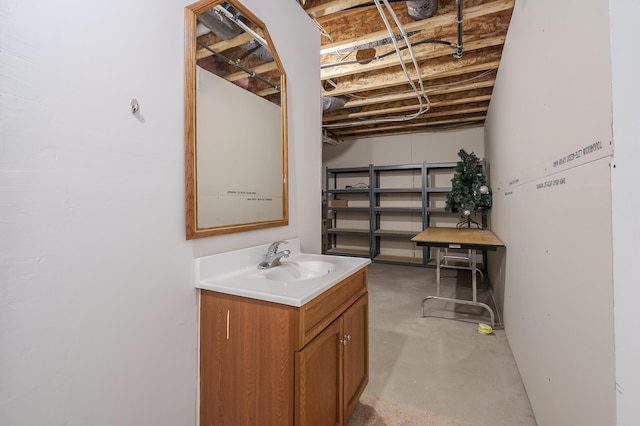 4143 Wild Meadow St, Kalamazoo, MI 49048 - bathroom featuring concrete floors and vanity