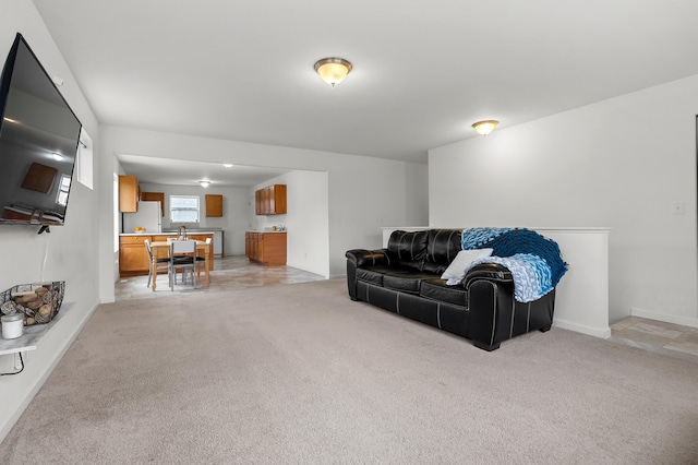 4143 Wild Meadow St, Kalamazoo, MI 49048 - living room featuring light carpet