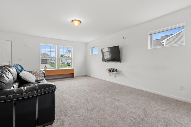 4143 Wild Meadow St, Kalamazoo, MI 49048 - living room featuring carpet floors and baseboards
