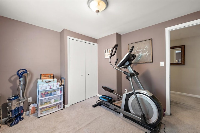 15672 Robert Dr, Macomb, MI 48044 - workout room with carpet and baseboards
