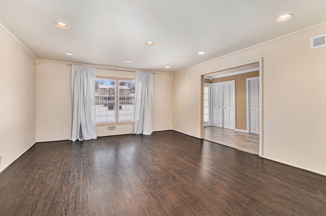 4819 Thorntree Dr, West Bloomfield, MI 48322 - unfurnished room with crown molding, wood finished floors, and recessed lighting