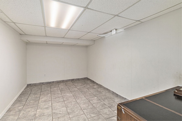 4819 Thorntree Dr, West Bloomfield, MI 48322 - finished basement with a paneled ceiling