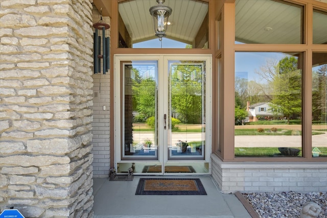 7317 Bircklan Dr, Canton, MI 48187 - view of exterior entry with stone siding