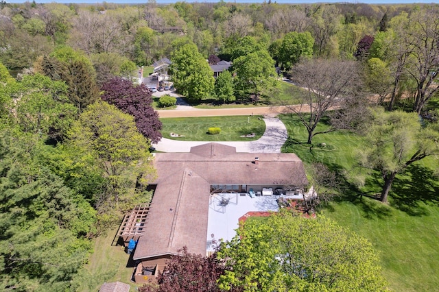 7317 Bircklan Dr, Canton, MI 48187 - aerial view of property and surrounding area featuring a forest