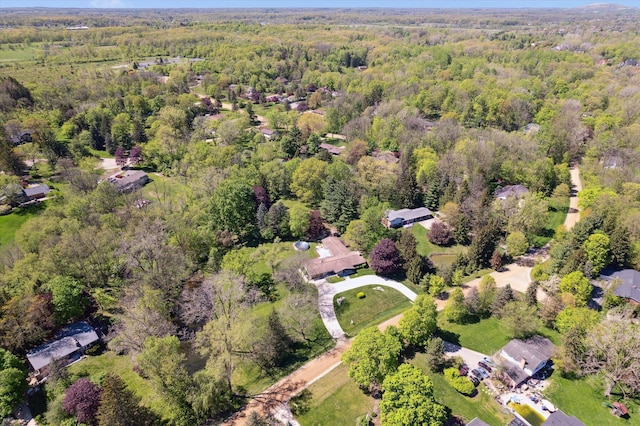 7317 Bircklan Dr, Canton, MI 48187 - aerial overview of property's location with a forest