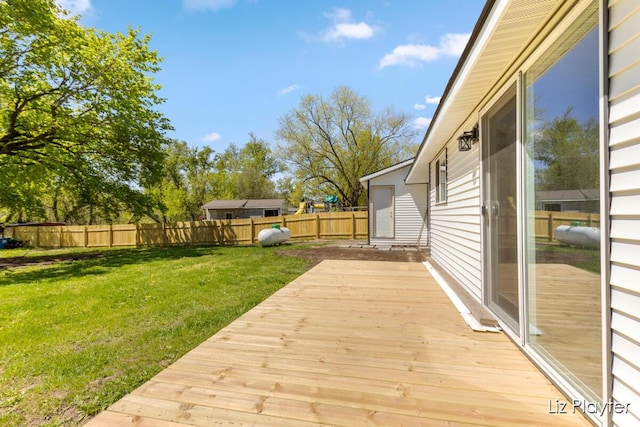311 W Fenwick Rd, Fenwick, MI 48834 - view of wooden terrace