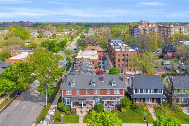 aerial perspective of suburban area