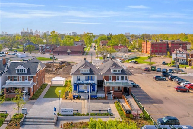 aerial perspective of suburban area
