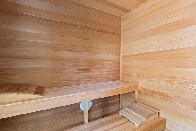 view of sauna