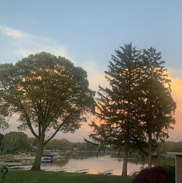 618 Edgewater Dr, Spring Lake, MI 49456 - water view featuring a dock