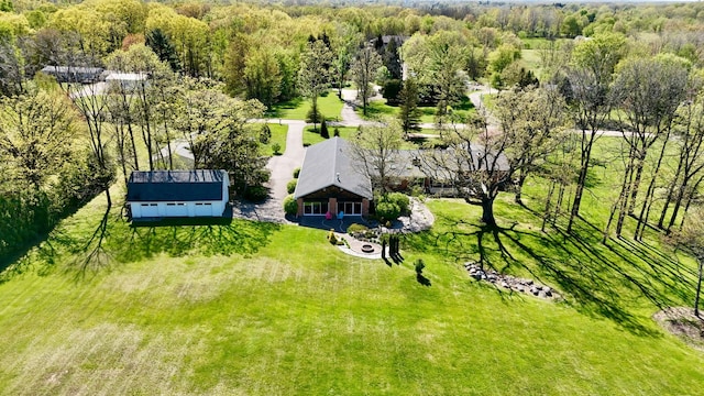22340 Natasha Ln, South Lyon, MI 48178 - view from above of property with a heavily wooded area