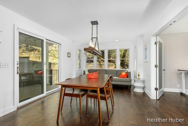 401 Stickney Ridge Rd, Grand Haven, MI 49417 - dining room with dark wood-type flooring, healthy amount of natural light, and recessed lighting