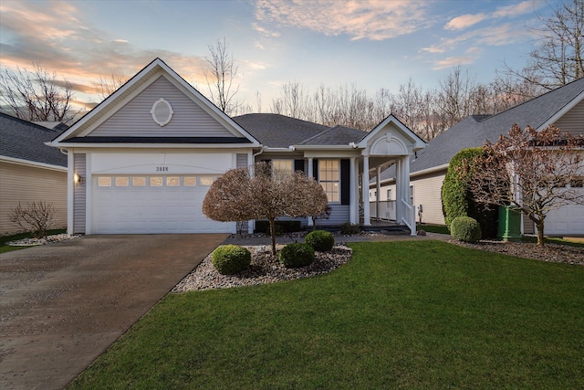 3818 Hillsdale Dr, Auburn Hills, MI 48326 - single story home featuring a lawn, a garage, and concrete driveway