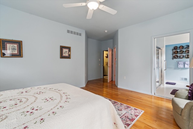 3818 Hillsdale Dr, Auburn Hills, MI 48326 - bedroom with light wood-style floors, baseboards, and ceiling fan