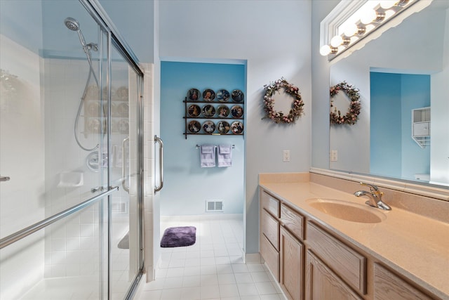 3818 Hillsdale Dr, Auburn Hills, MI 48326 - full bathroom featuring tile patterned flooring, a stall shower, and vanity
