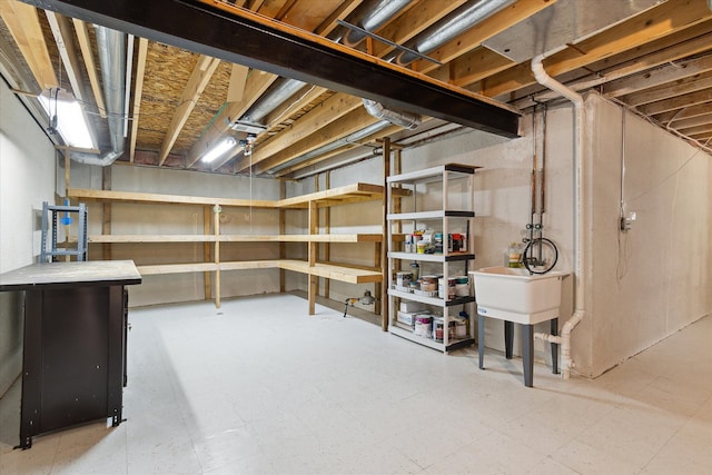 3818 Hillsdale Dr, Auburn Hills, MI 48326 - unfinished basement featuring tile patterned floors