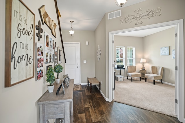 7051 Wildflower, Grand Blanc, MI 48439 - entrance foyer with dark wood finished floors and baseboards