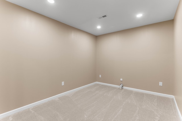 31460 James St, Garden City, MI 48135 - empty room featuring light carpet, recessed lighting, and baseboards