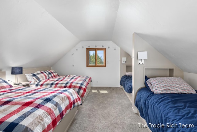 7964 W Royal Rd, Stanwood, MI 49346 - bedroom with vaulted ceiling and carpet floors