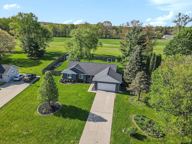 view from above of property