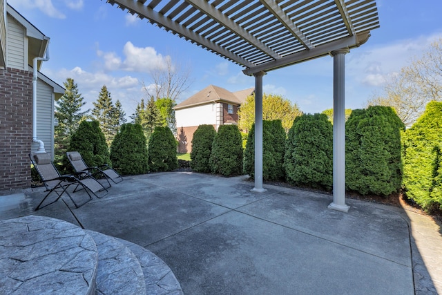 view of patio / terrace with a pergola